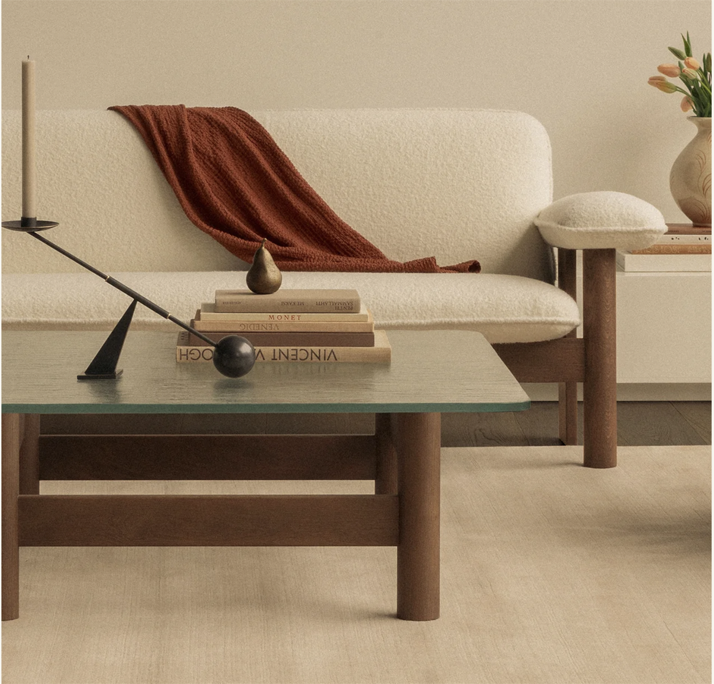 BRASILIA LOUNGE TABLE/WALNUT