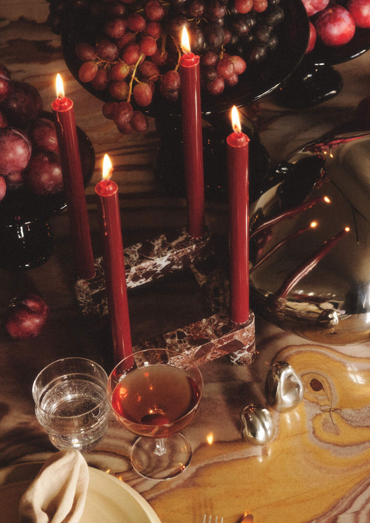 Candle holder rosso