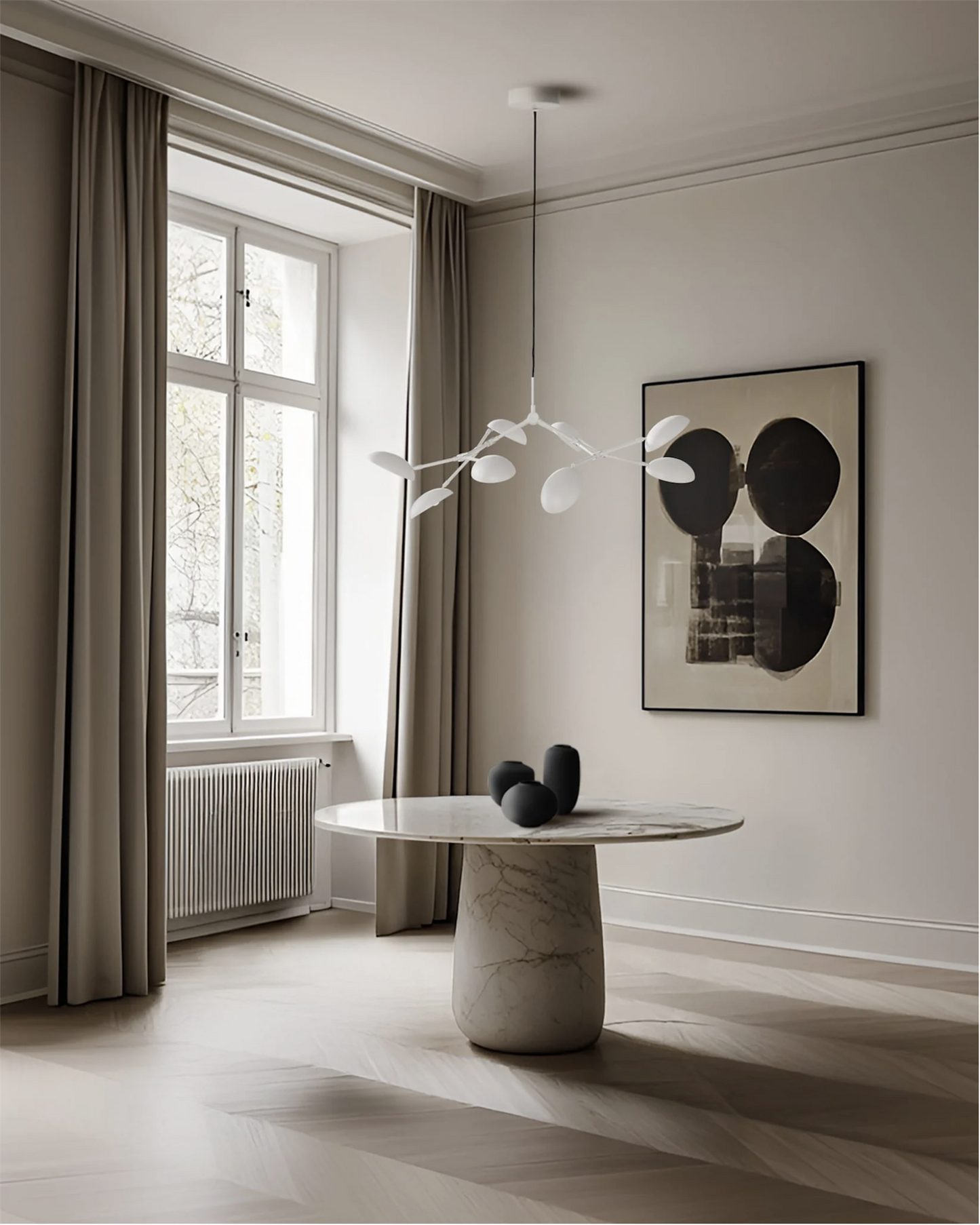 Drop Chandelier, Mini - White (5m)