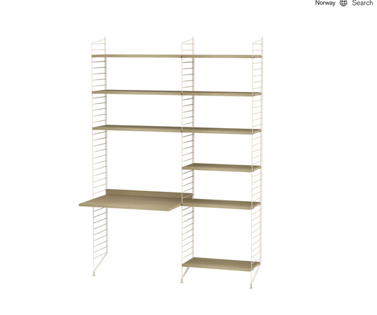 Workspace Beige/oak 140 cm