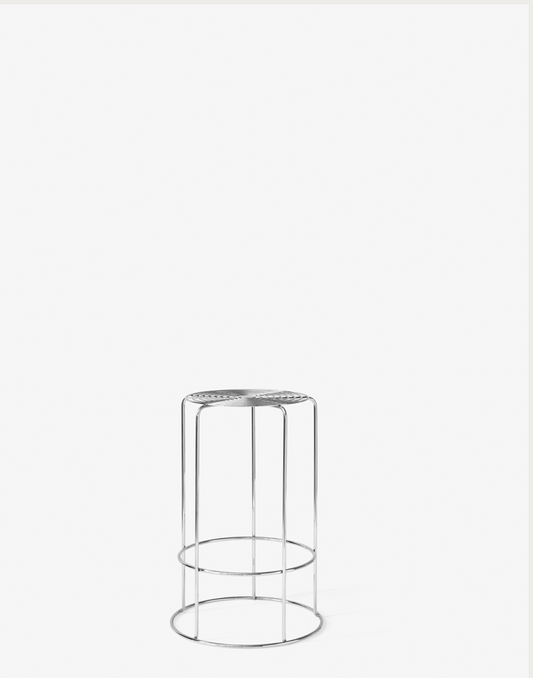 Wire Counter Stool VP15 Mirror Polished Steel