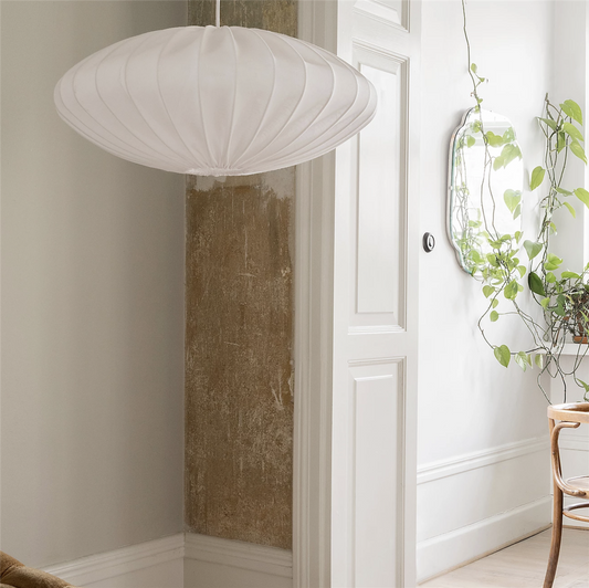 Ellipse lamp linen white 65