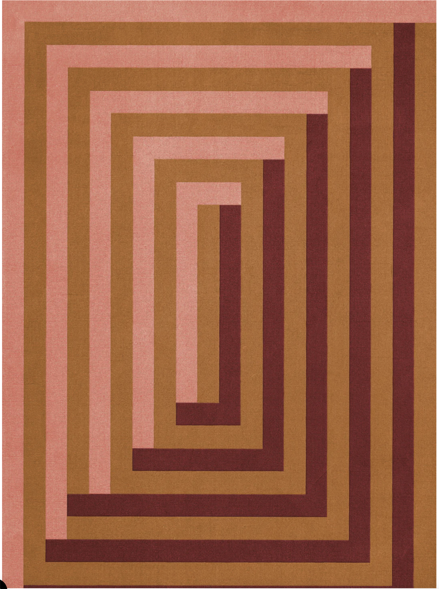 Teklan Labyrinth  Ullteppe - Coral Pink 200-300 cm