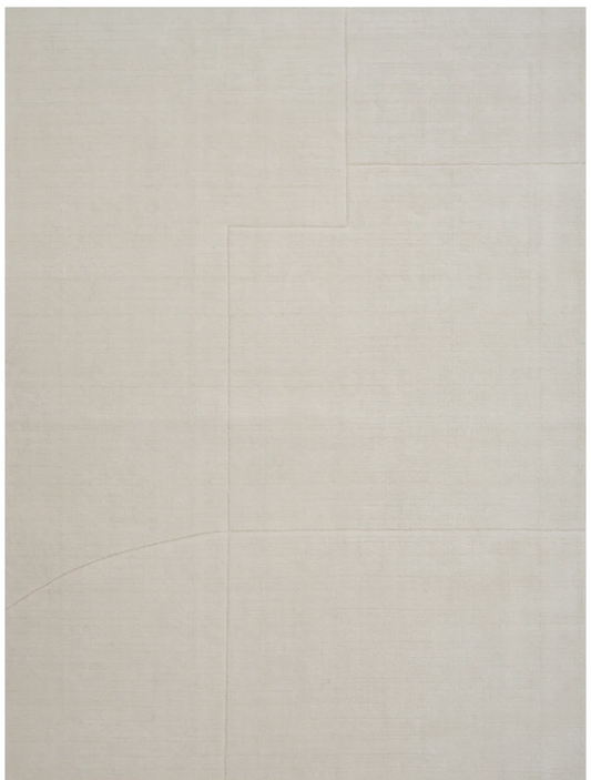 HANDMADE RUGS  GEOMETRIC MAZE WHITE 170-240 cm