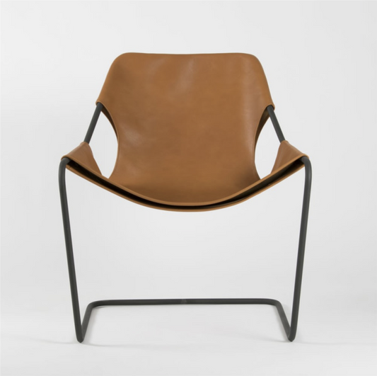 Paulistano Stol - Wiskey skinn & sort understell