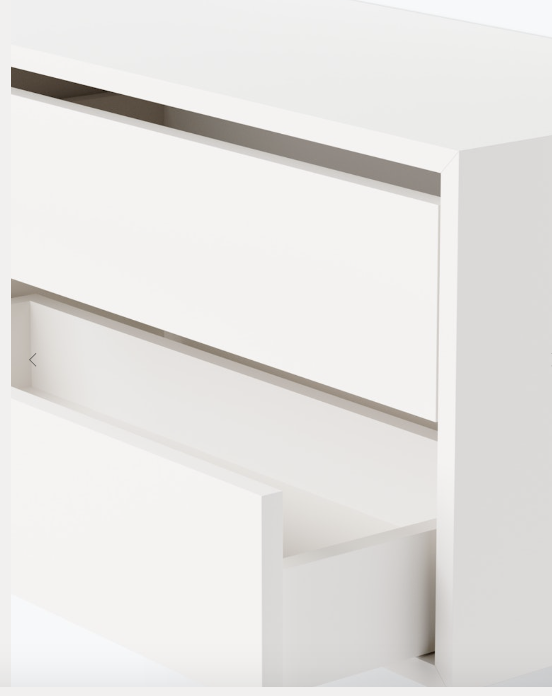 Cabinet Low w. Drawers white