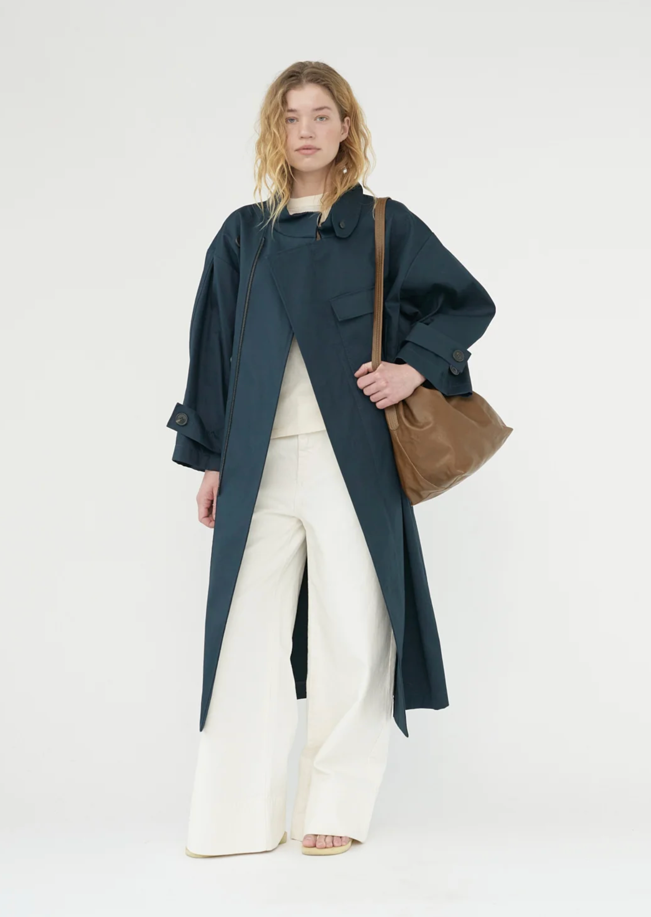 Water resistant coat navy size 2