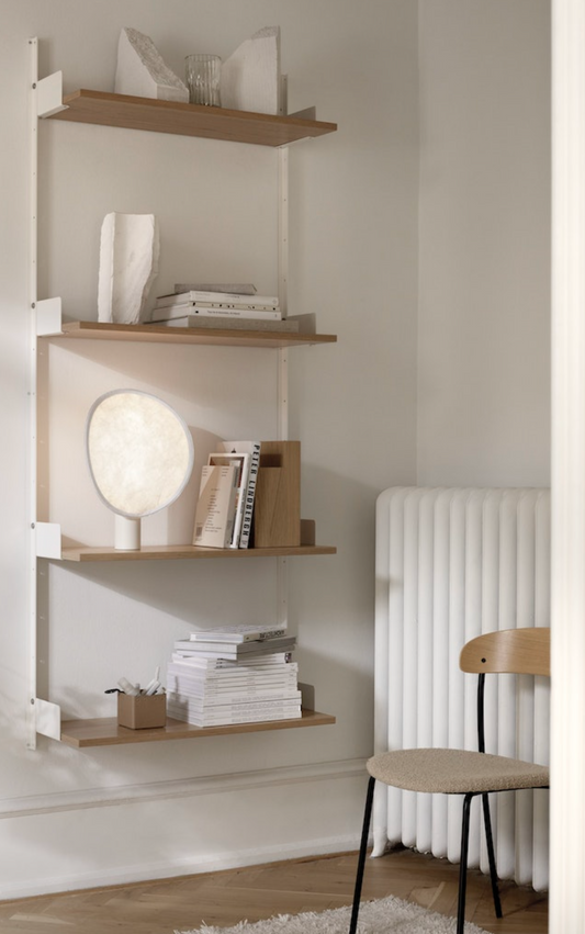 Tense Portable Table Lamp White Base w. White Tyvek