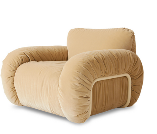 Arc lounge fauteuil, frame sand /cream