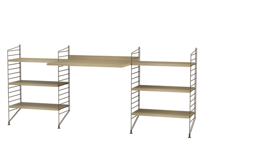 Workspace D Brown/Oak 200 cm