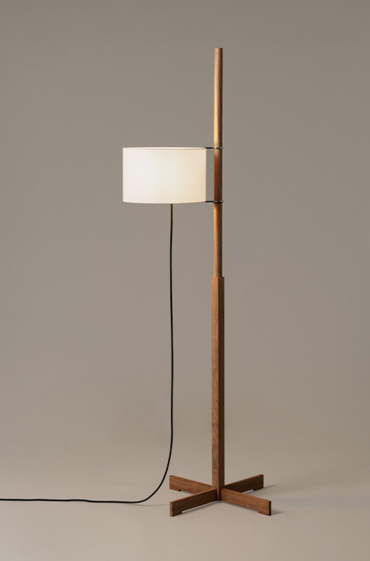 TMM floor lamp natural oak/white