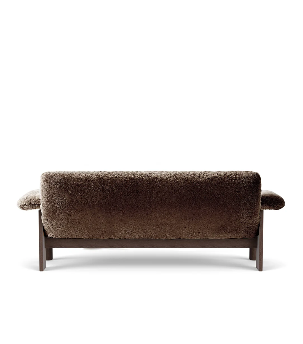 BRASILIA SOFA, SHEEPSKIN  SHARAH/ DARK STAINED OAK