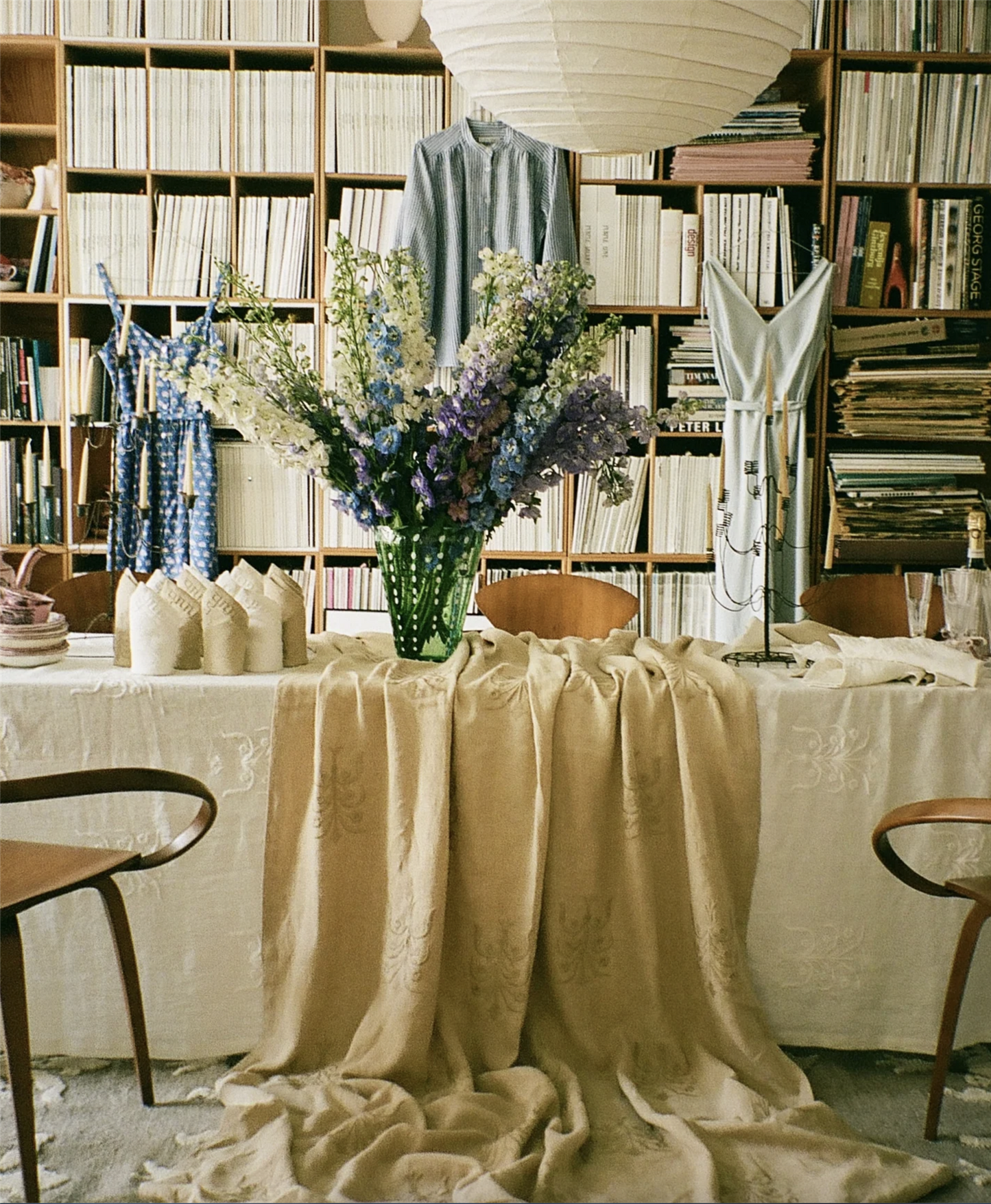 Frame linen tablecloth, white 160x280 cm
