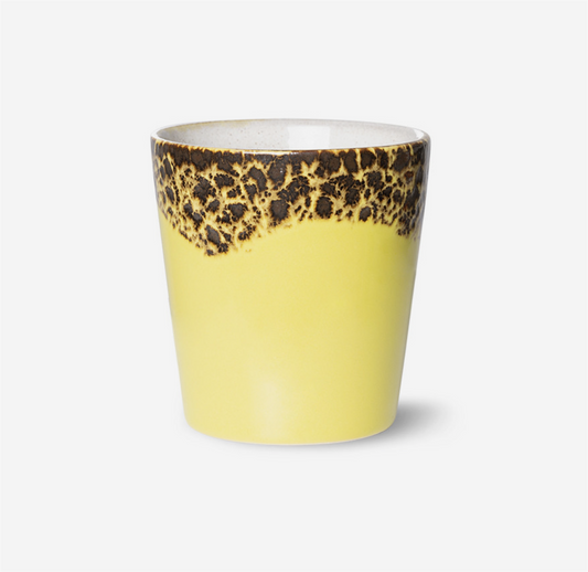 70s ceramics coffee mug, solar