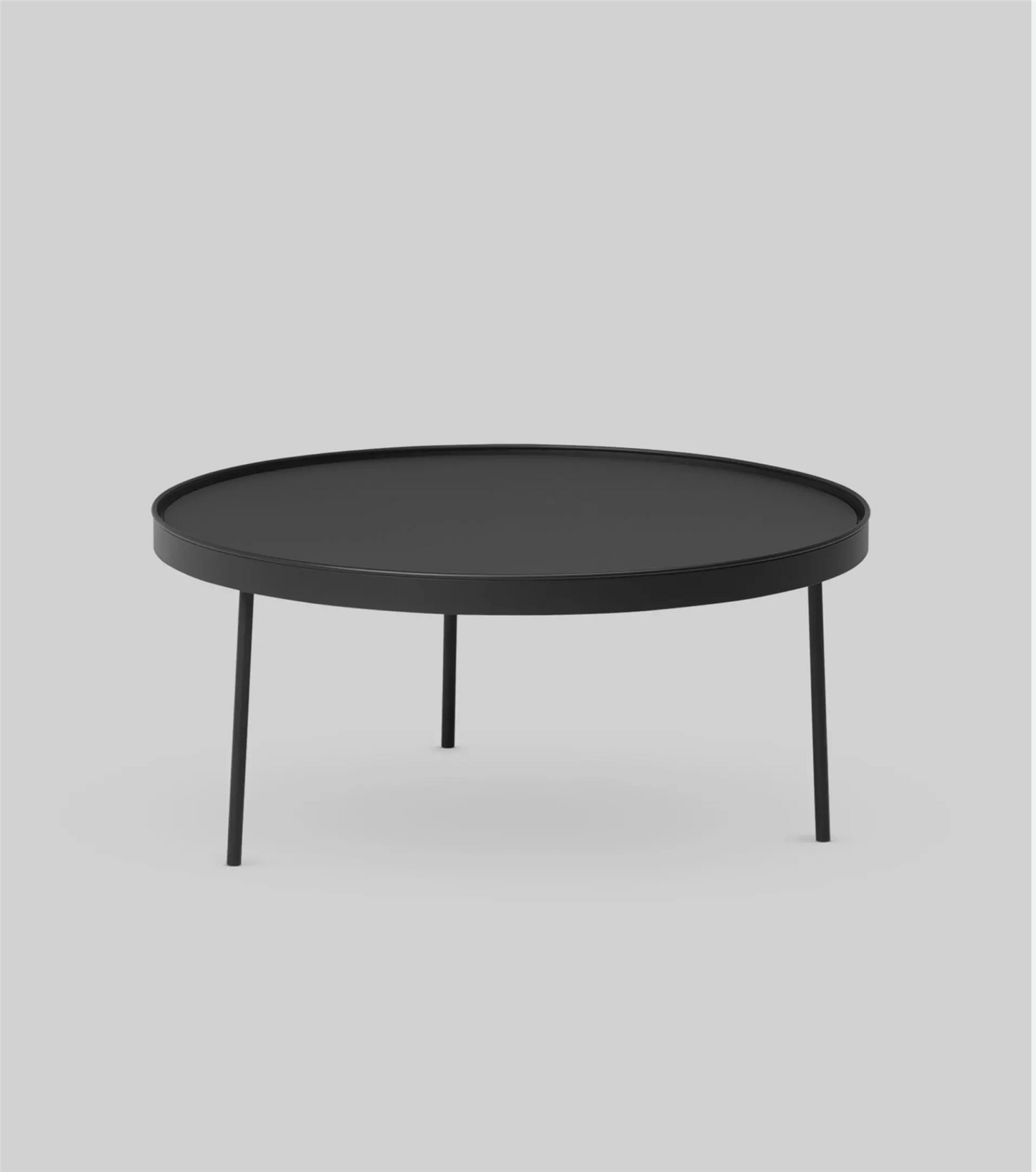 Stilk coffee table  black  Low /large ø 74 cm  h34 cm