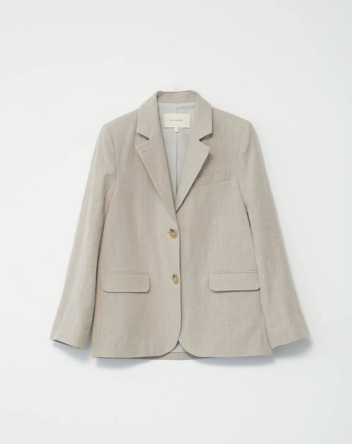 Linen straight blazer cool beige size 2