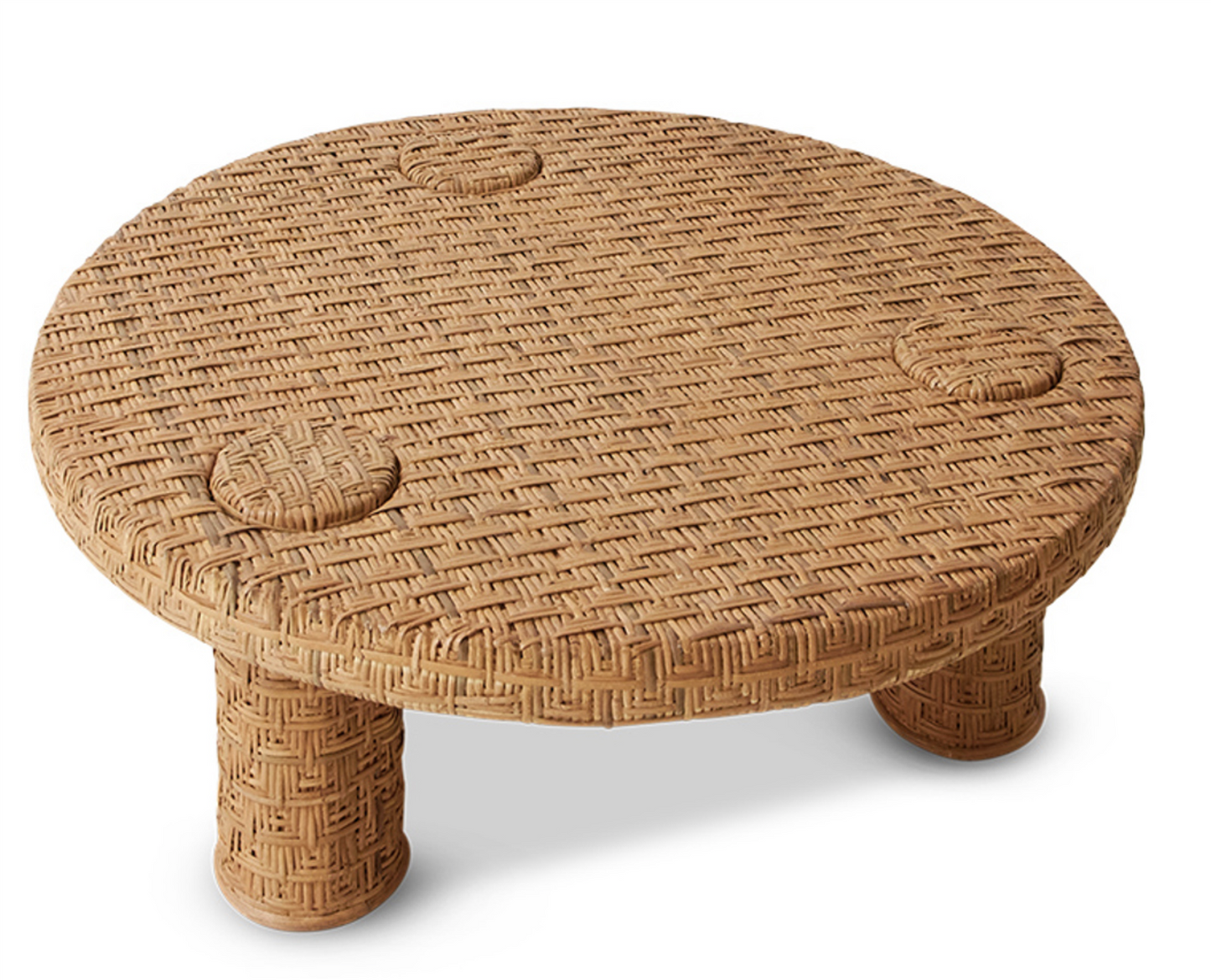 Rattan woven coffee table