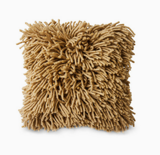 Rugged woolen cushion olive, 50x50cm