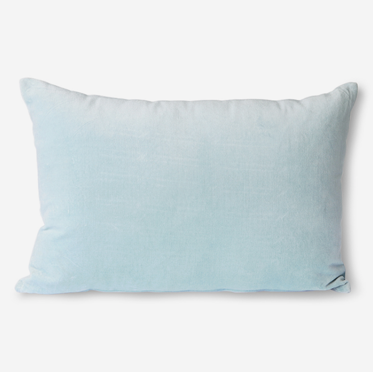 Velvet Cushion - Ice Blue