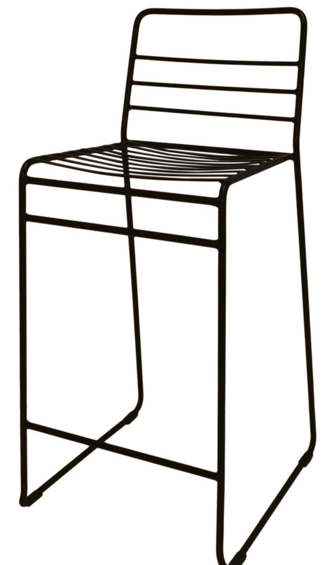 Kyst bar stool black metal 65cm
