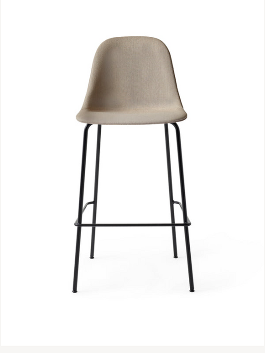 Harbour Side Bar Chair, upholstered ,black steel, Remix 3 233