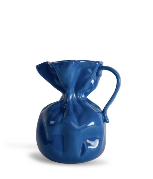 Crumple vase blå