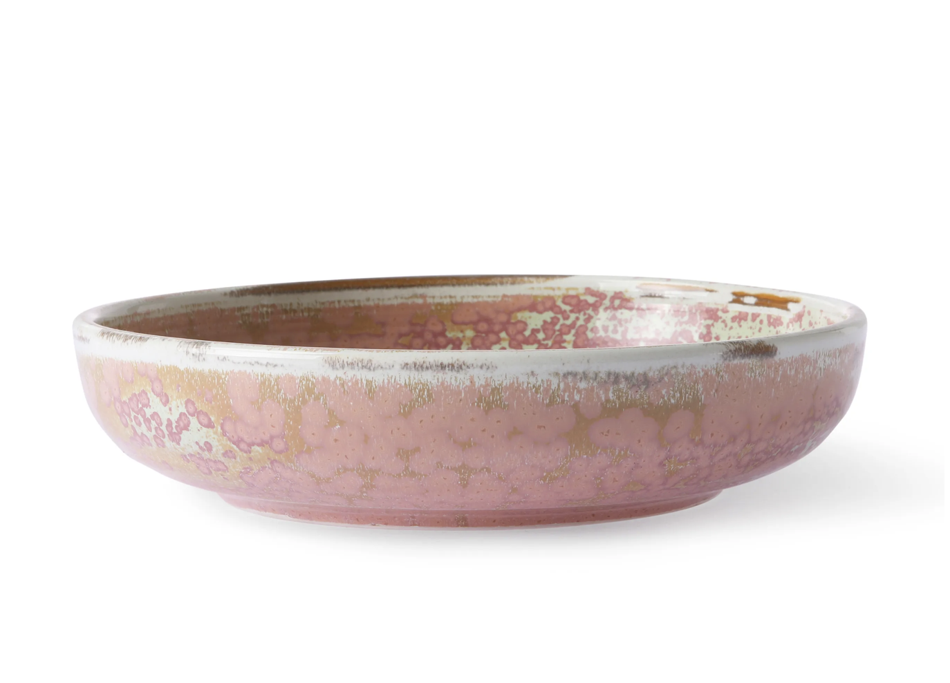 home chefs ceramics deep plate rustic pink