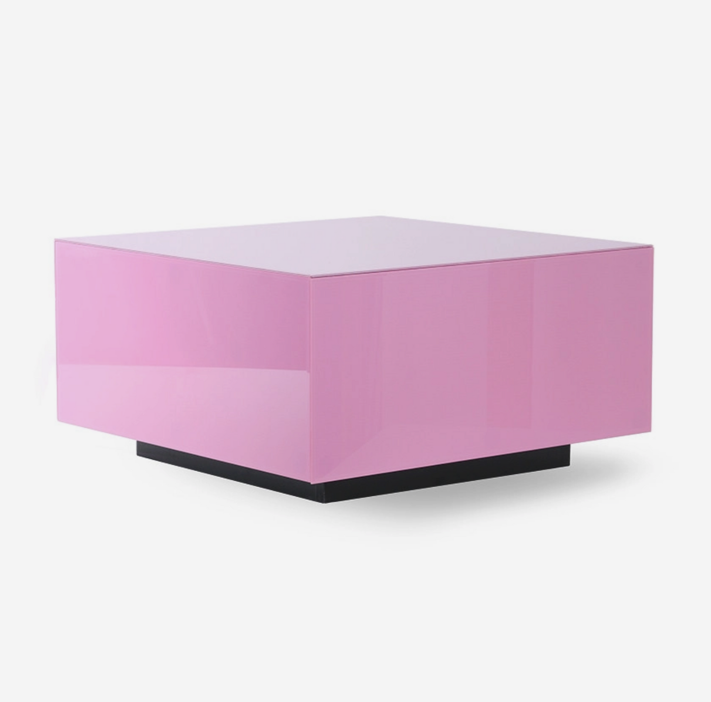 pink block mirror table sofabord