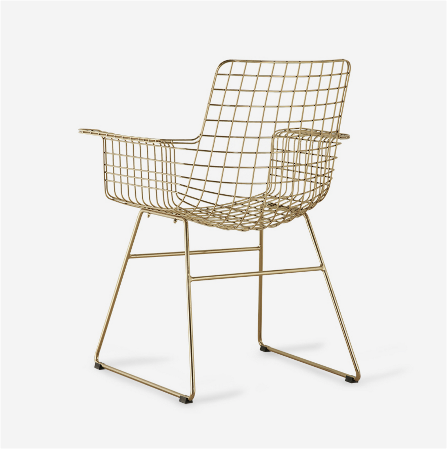 Brass metal wire chair 2pk spisestol m/armlen