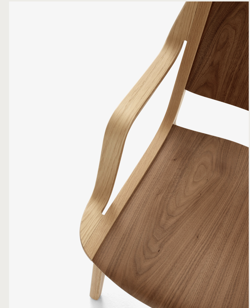 AX chair HM11  Lacquered oak & walnut