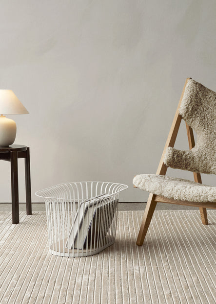 Knitting lounge chair Sheepskin Nature/Natural Oak