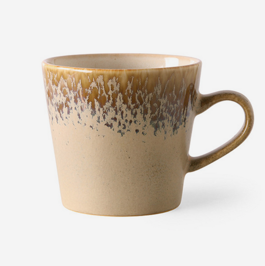 70s ceramics Cappuchino mug, bark