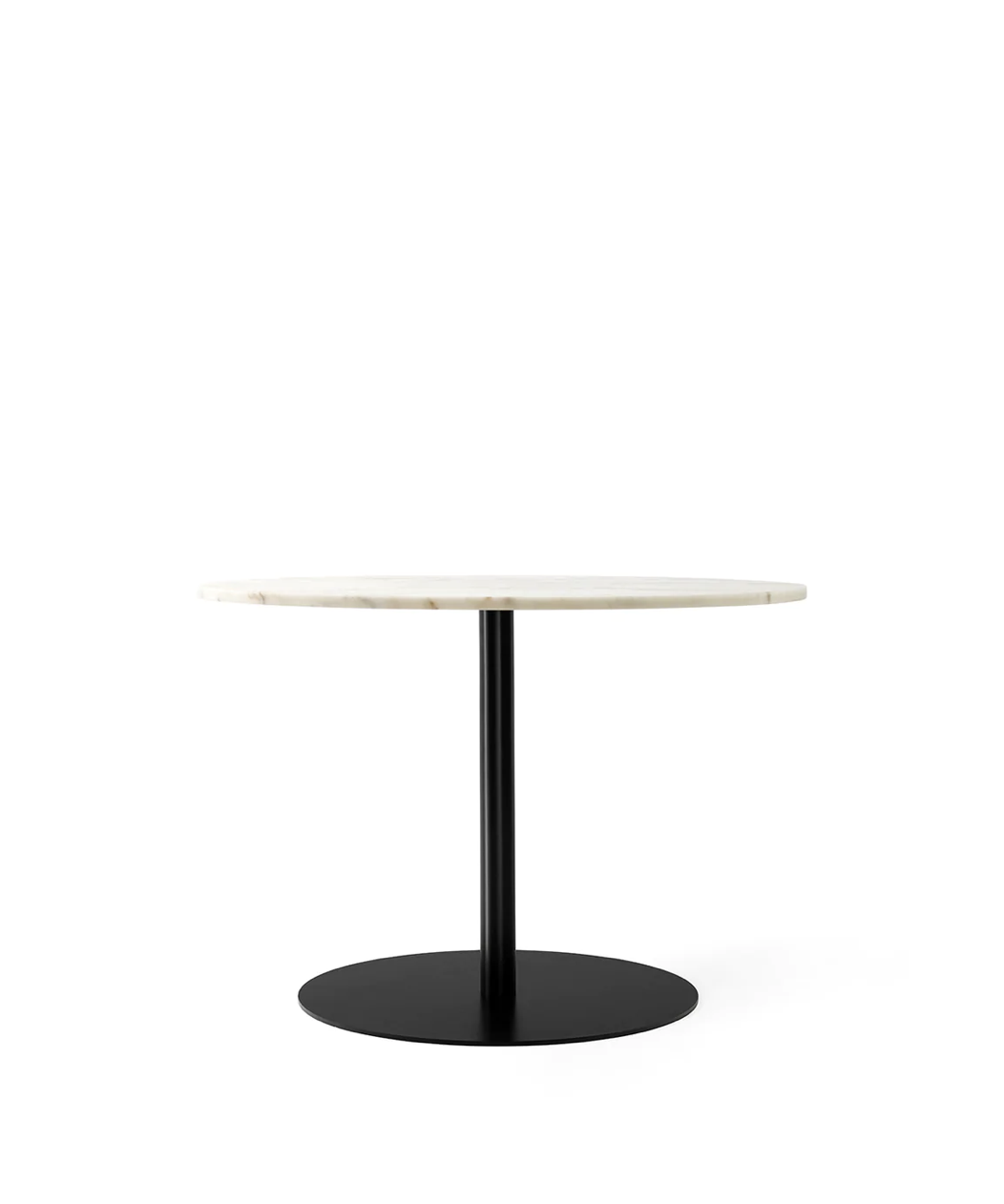 Harbour Column Dining Table / Circular / Black, Off White Marble / Ø150