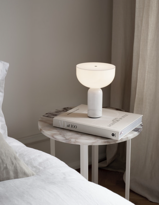 Kizu portable lampe marble white
