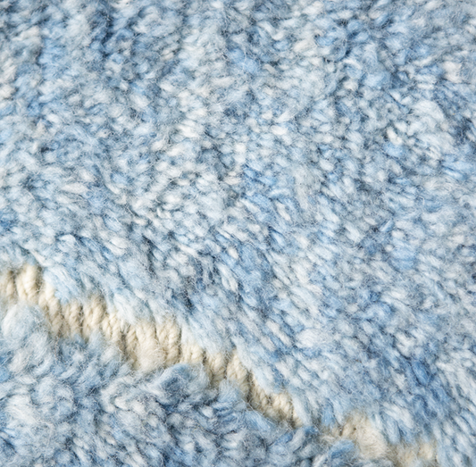 handwoven woolen runner blue/turquoise 80x250