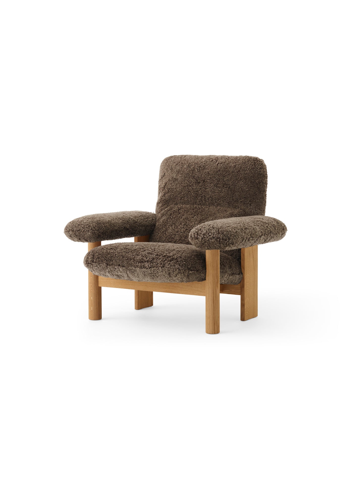 Brasilia lounge chair sheepskin root, oak