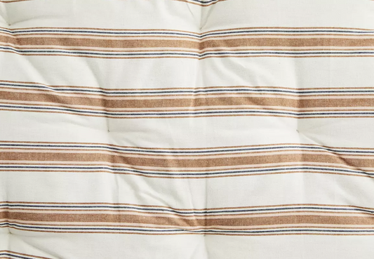 Striped cotton mattress, cinnamon, rose, blue 70x180cm