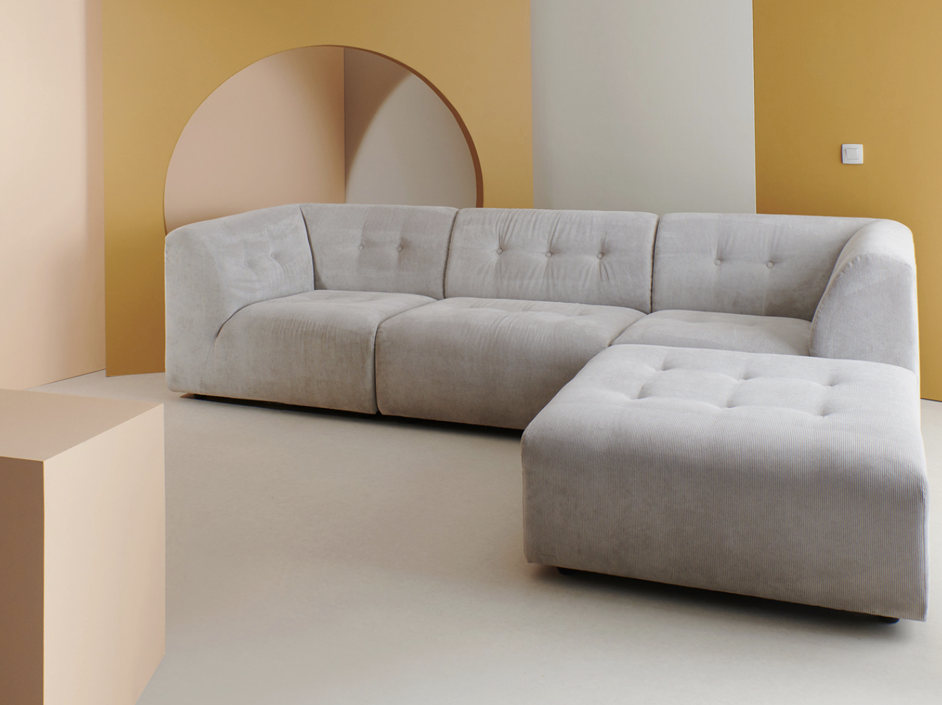 Vint modulsofa, middle 1,5-seat