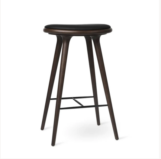 High stool, Dark stained beech 74 cm