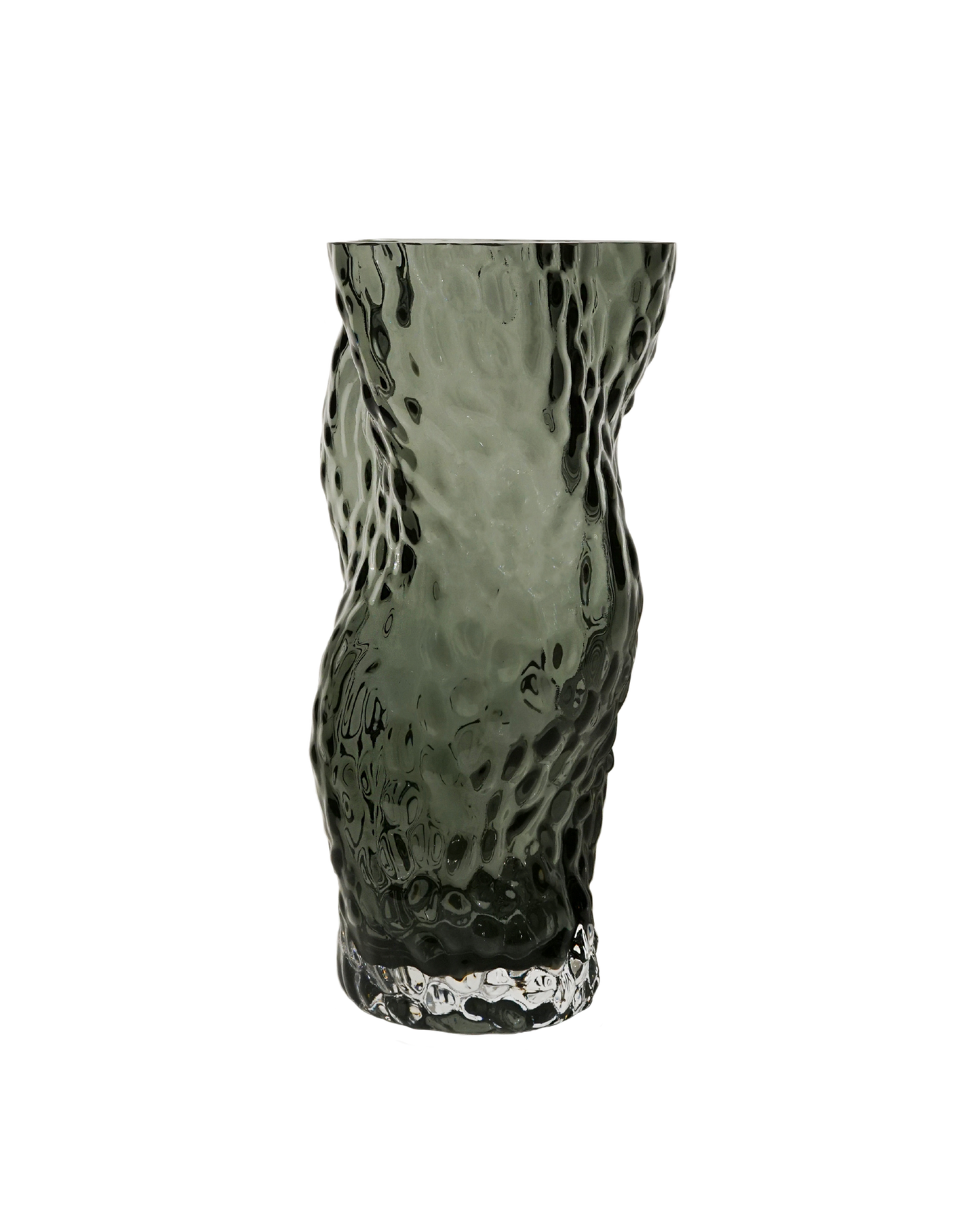 Ostrea Rock glass vase midnight blue