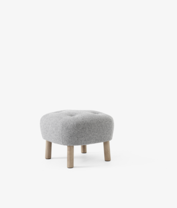 Pouf Little Petra ATD1 white oiled oak w/hallingdal