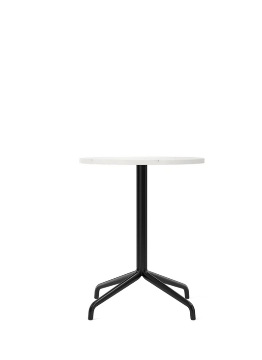 Harbour Column Dining Table / Star Base / Black, Off White Marble / Ø60