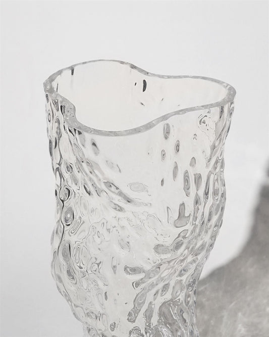 Ostrea Rock glass vase clear