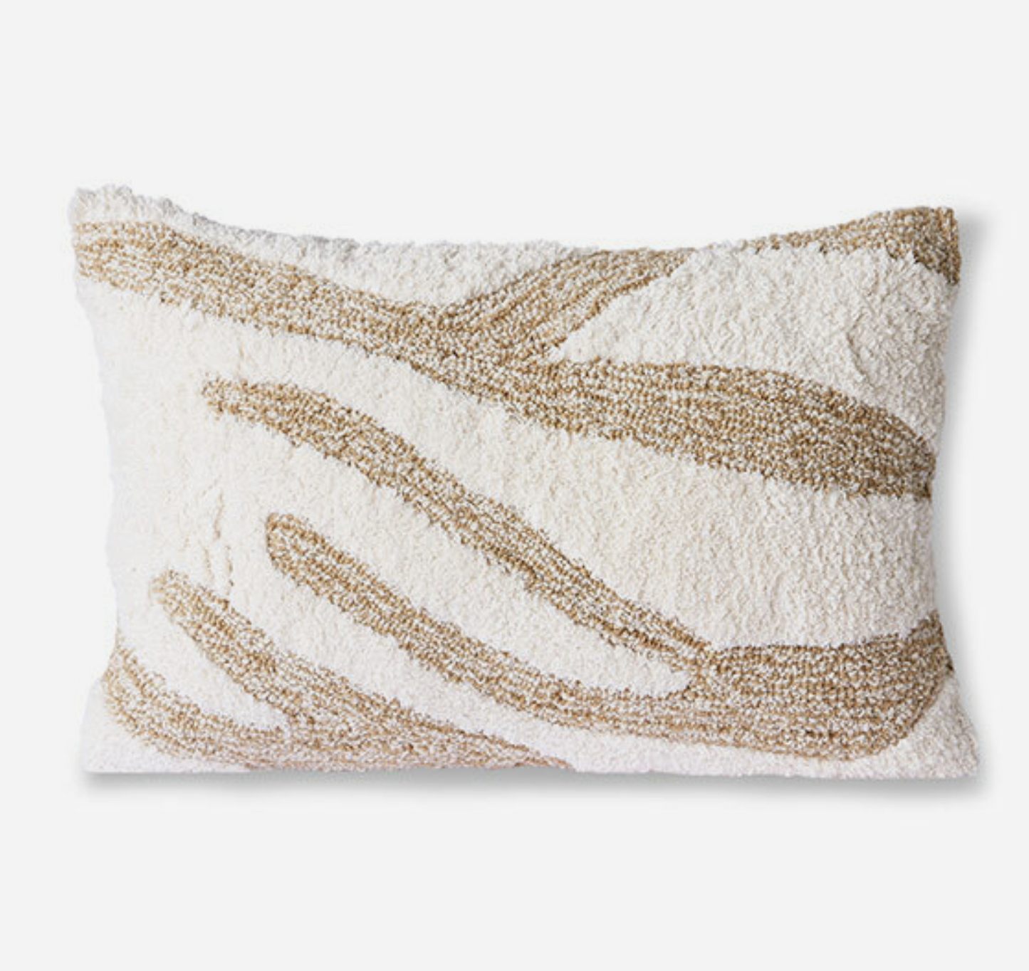 fluffy cushion white/beige 35x55