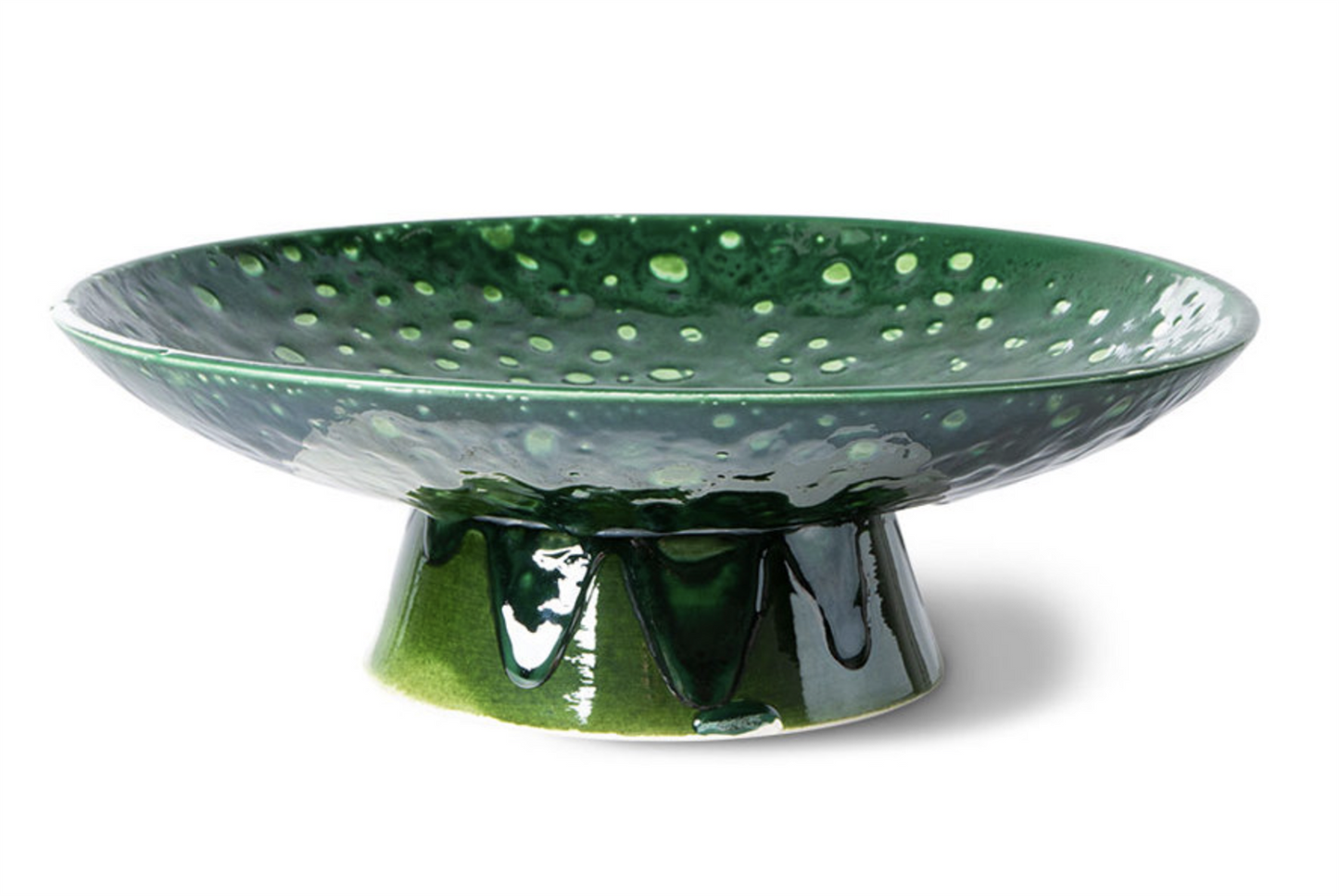 The emeralds bowl on base dripping green L