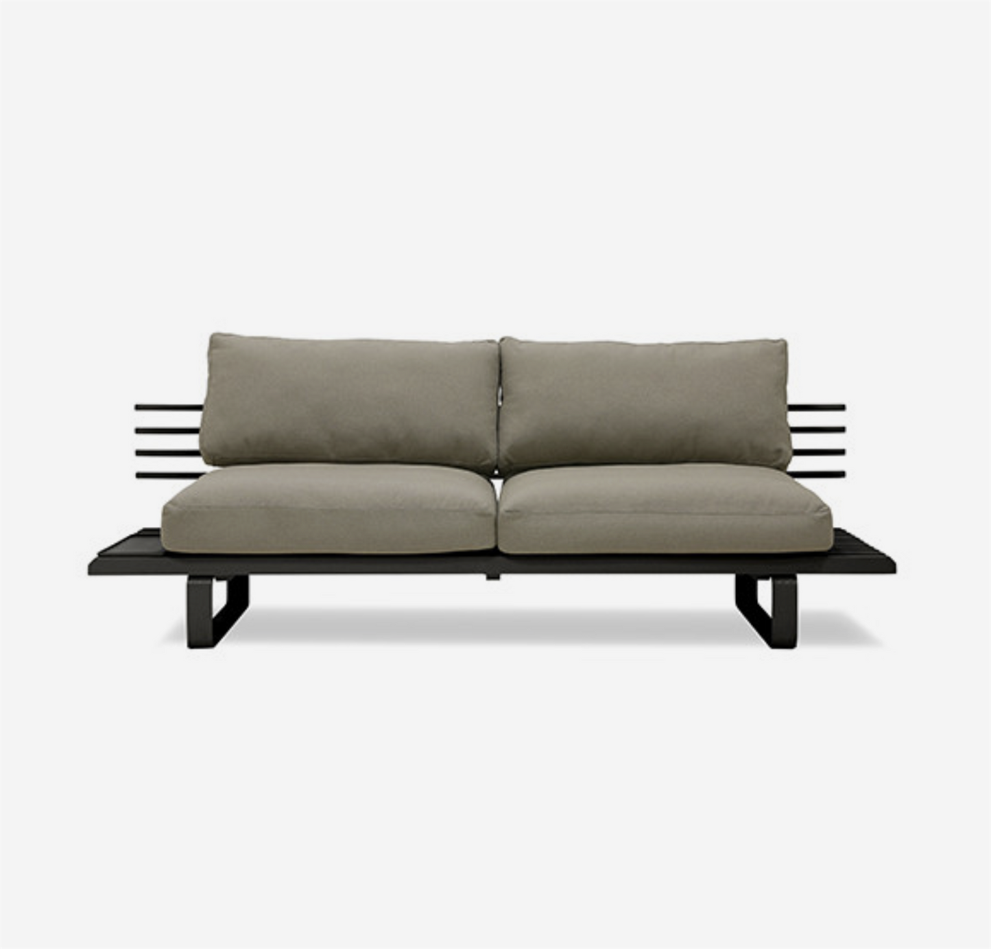 Outdoor Aluminium Sofa black