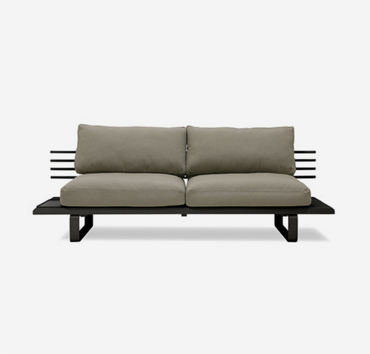 Outdoor Aluminium Sofa black