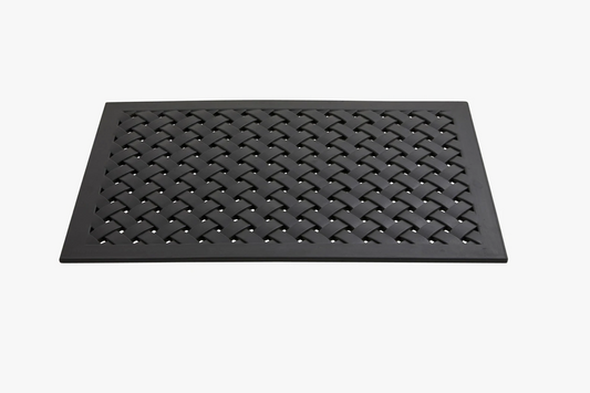 Doormat, weaving, square, black rubber 90x60