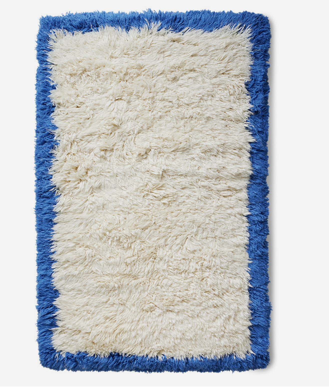 Fluffy Square Rug 'Blue Corner' 170 x 280