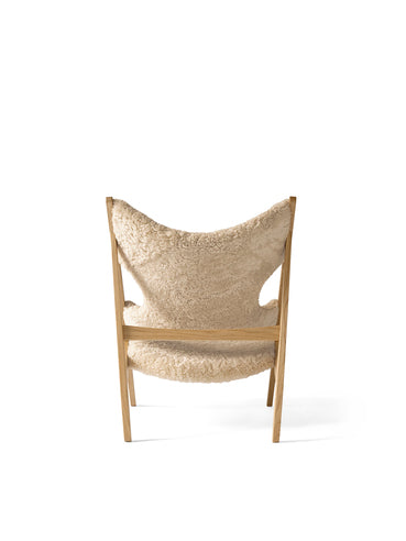 Knitting lounge chair Sheepskin Nature/Natural Oak